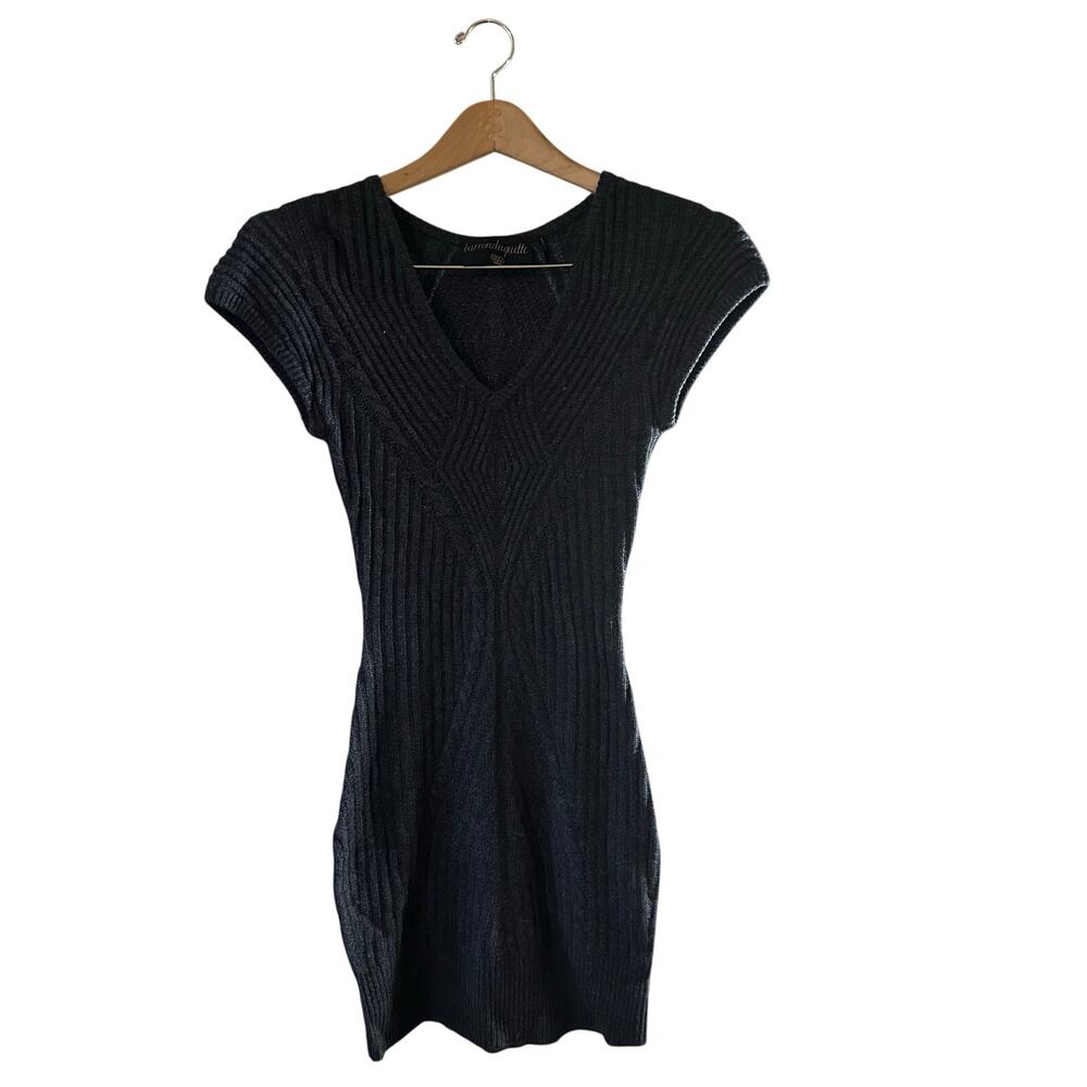 Barronduquette Gray Short Sleeve Sweater Dress Size XS